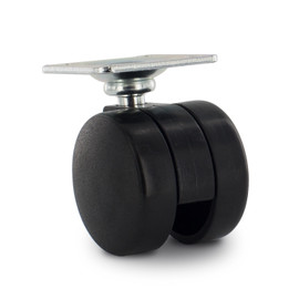 Two-Tone Gray | Swivel Twin Wheel Series Institutional Caster
