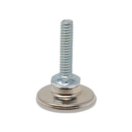 1-1/8in Dia Nickel Plated Shell with White PE Base | Monaco Leveler