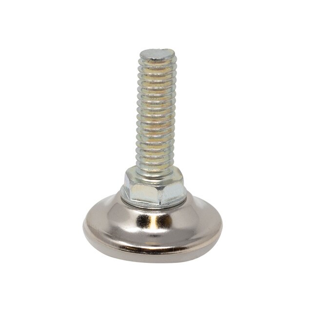 1-1/8in Dia Nickel Plated Shell with White PE Base | Monaco Leveler
