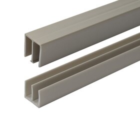 3/8in W | Plastic Miracle Sliding Door Track for 1/4in Glass
