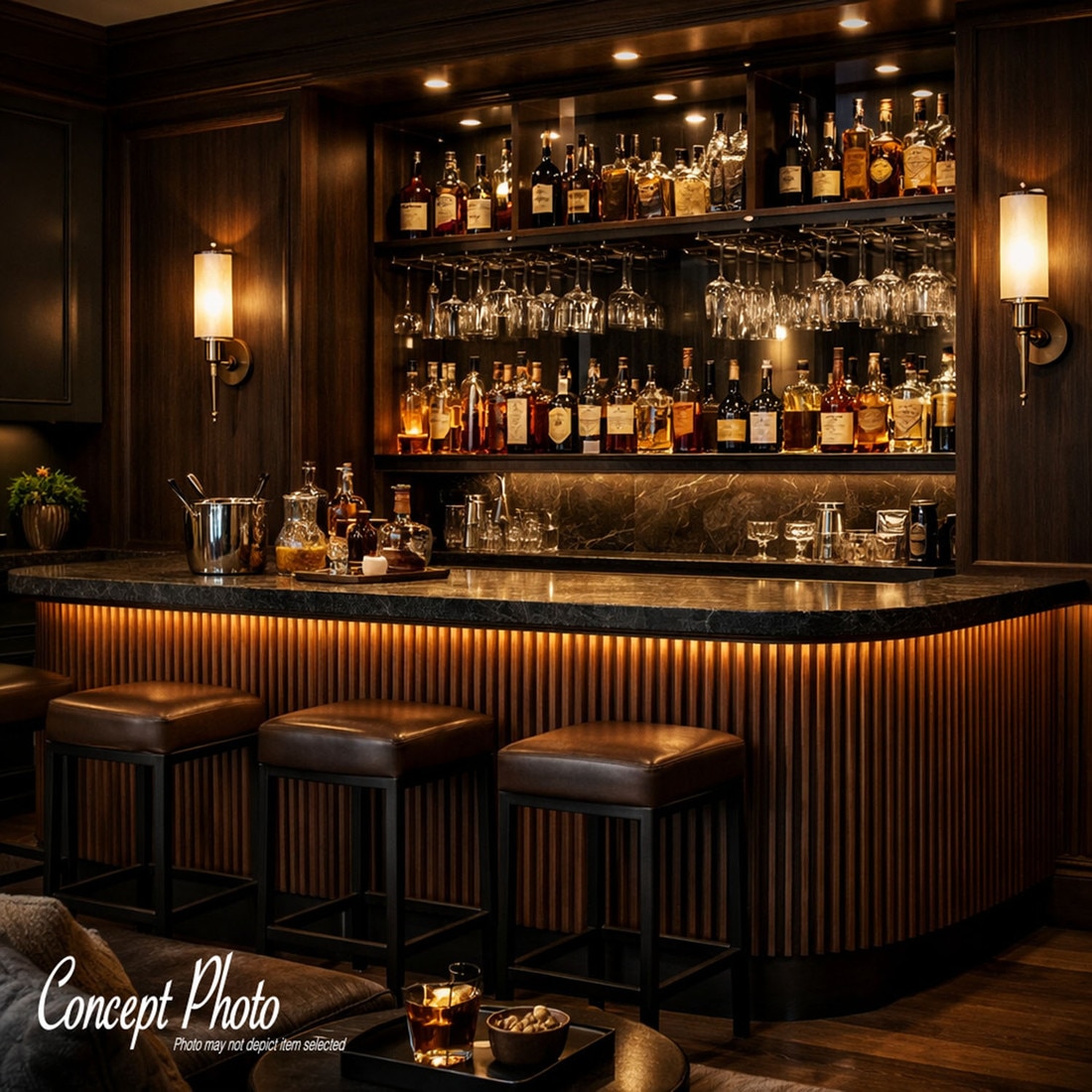 Fluted Pencil Slat Tambour Wood Panels with Narrow 3/4" Decorative Reeded Profile