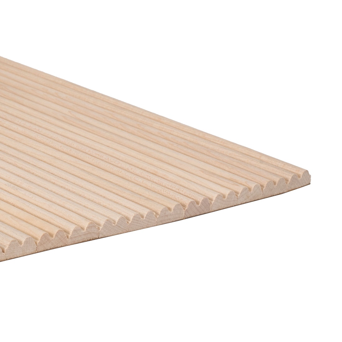 Fluted Pencil Slat Tambour Wood Panels with Narrow 3/4" Decorative Reeded Profile