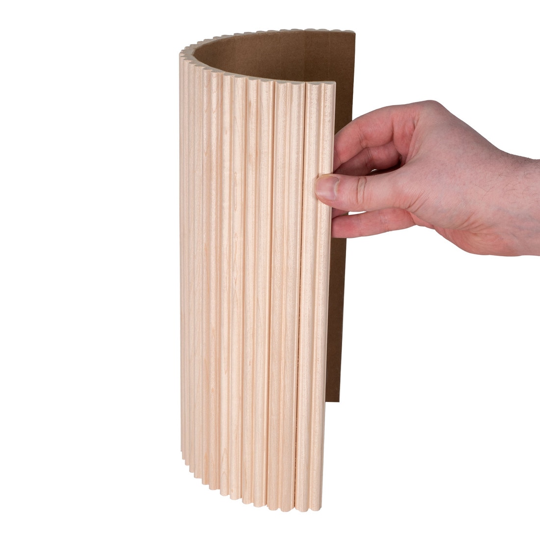 Fluted Pencil Slat Tambour Wood Panels with Narrow 3/4" Decorative Reeded Profile