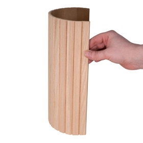 Angular Groove Solid Wood Tambour Panels with 60 Degree Slat Channels for Architectural Interiors