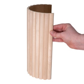 Half Round Solid Wood Tambour Panels with 3/4" Slat Profile for Curved Walls & Cabinetry