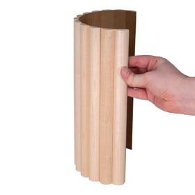 Wide Half Round Tambour Wood Panels with 1" Radius Slats for Contemporary Feature Walls