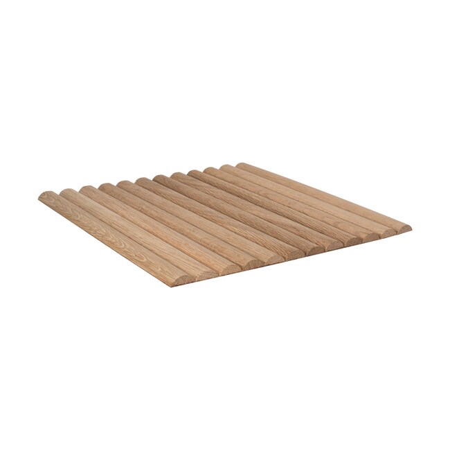 1ft Wide X 8ft High Unfinished Solid Wood Decorative Tambour Sheet 1" Half Round Slat Pattern