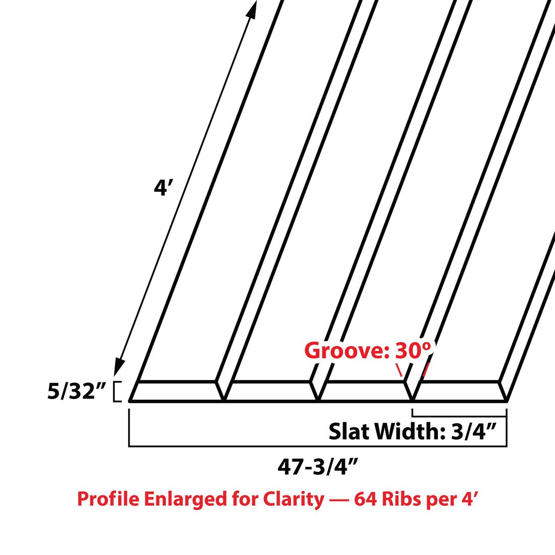 Decorative 3/4" Slat Veneer Tambour Panels for Fluted Wall & Furniture Design