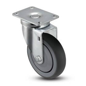 Gray Swivel NSF Series Institutional Caster | Top Plate 2-3/4in x 3-3/4in