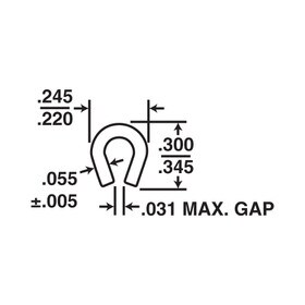 1/16in | Dark Gray Nylon | Flexible U Channel Moulding | 100ft Coil | NG-0062 Series