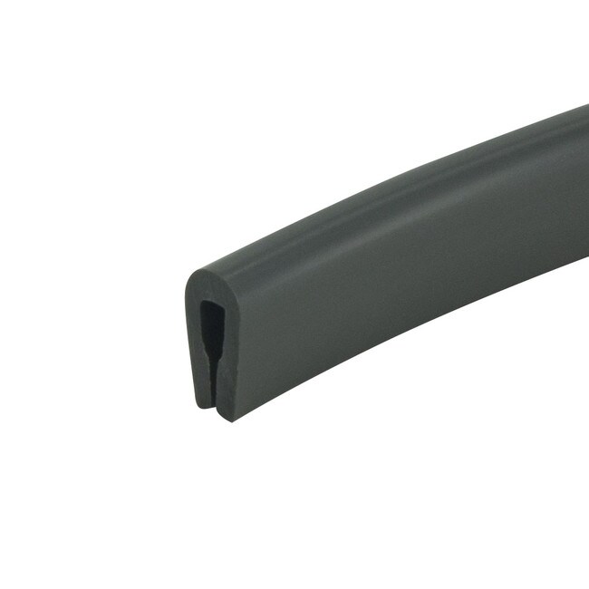 1/16in-3/32in | Dark Gray Nylon | Flexible U Channel Moulding | 100ft Coil