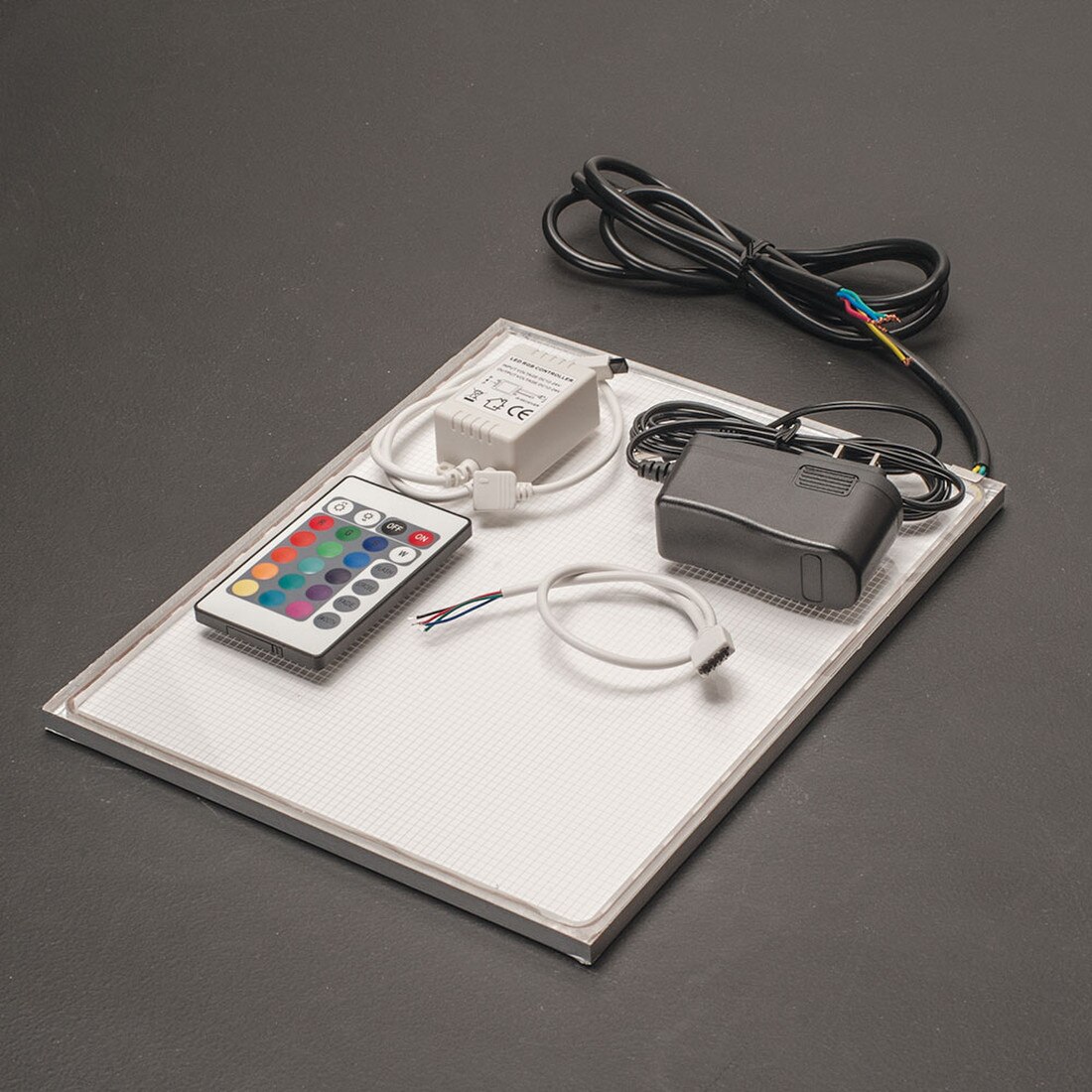10" x 8" Nova LED Back Light Sample Kit | RGB with 1 Amp Power Supply and Controller
