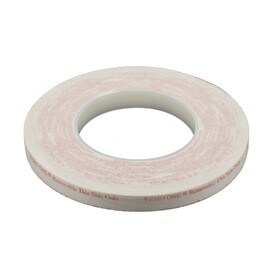 1/2" Wide x 1/32" Thick White Removeable Tape on One Side and Permanent Tape on One Side