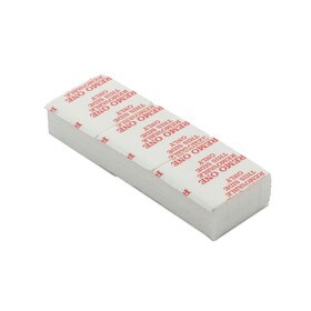 1/2" x 1" x 1" White Removeable Tape on One Side and Permanent Tape on One Side Block