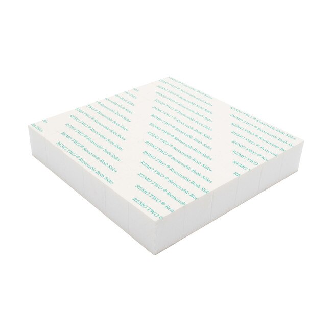 White 1" x 1" x 1" Adhesive Block, 2 Sides Removable