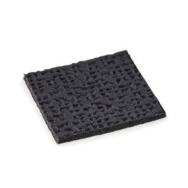 1in H x 1in W | Embossed Black Thermoplastic Rubber | Square Non-Skid Pad