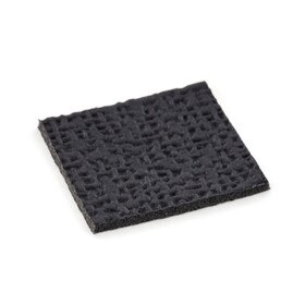 1in H x 1in W | Embossed Black Thermoplastic Rubber | Square Non-Skid Pad