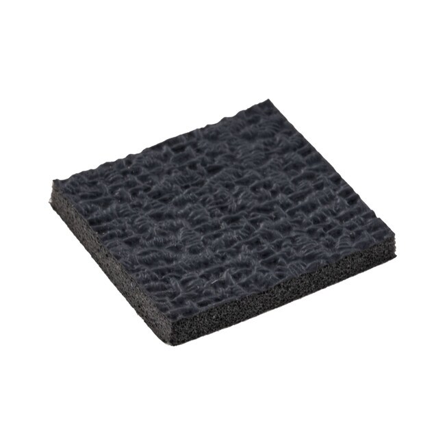 1in H x 1in W | Embossed Black Thermoplastic Rubber | Square Non-Skid Pad