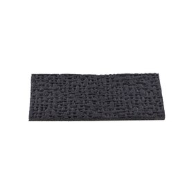 1in H x 2in W | Embossed Black Thermoplastic Rubber | Square Non-Skid Pad