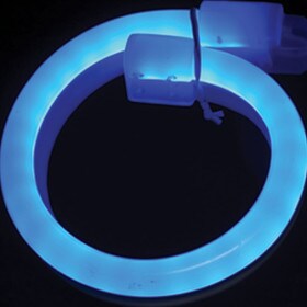 9/16" (14 mm) Wide LED Neon | Light Blue 3 Watts Per Foot 120V IP65 | 164' Roll