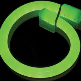 3/8" (10 mm) Wide LED Neon Light | Green 17 Watts Per Foot 24V IP65 | 33' Roll