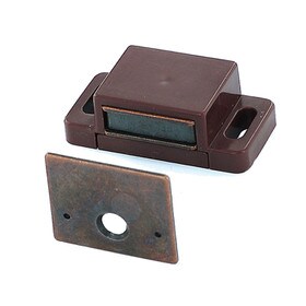 1/2in H x 5/8in W x 1-13/16in Long | Brown ABS | Plastic Magnetic Catch with Strike Plate | OI-130 Series