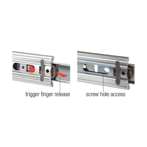 OI-5043S Series | Clear Zinc Cold Rolled Steel | Low Profile Full Extension Drawer Slide