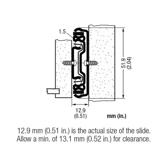 OI-5210 Series | Clear Zinc Cold Rolled Steel | 200lb. Capacity | Heavy Duty Full Extension Drawer Slide