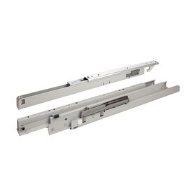 Fulterer 22in White Powder Coated Cold Rolled Steel 275lb. Capacity Heavy Duty Full Extension Pantry Cabinet Pull-Out Drawer Slide
