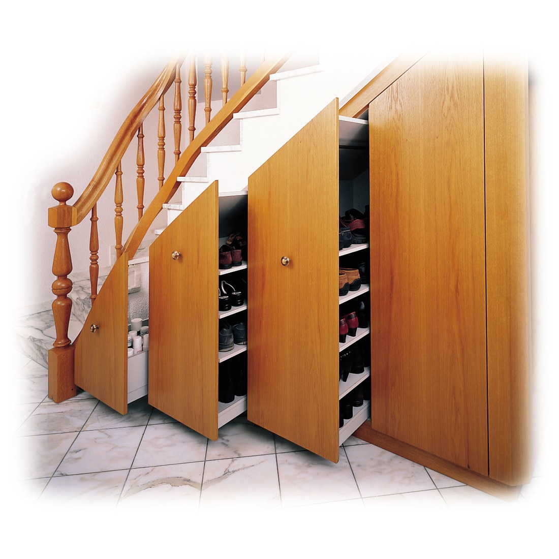 Fulterer OI-775 Series | White Powder Coated Cold Rolled Steel | 175lb. Capacity | Heavy Duty Full Extension Pantry Cabinet Pull-Out Drawer Slide