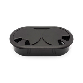 4.65in x 2.38in Dia Hole | Black | Oval Cable Organization Grommet | OV32-GROMMET Series