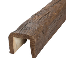 7-1/4in W x 9in H | Polyurethane Old World Faux Wood Beam | 20ft Long