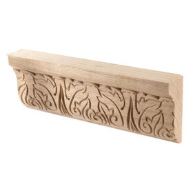 2-1/8inH x 13/16in Proj | Maple Unfinished Hand Carved Wood Panel Moulding | 8ft Long
