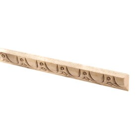 3.4" Wide x 1/2" Projection Maple Egg and Dart Moulding 8' Length