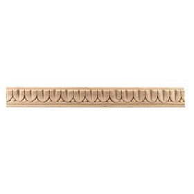 7/8inH x 1/2in Proj | Maple Unfinished Hand Carved Wood Panel Moulding | 8ft Long