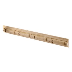 3/4in H x 3/8in Proj | Maple Unfinished Hand Carved Wood Panel Moulding | 4ft Long