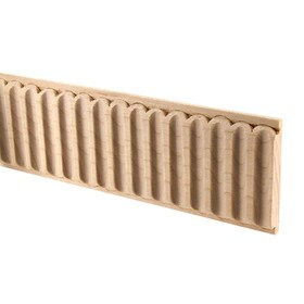2" Wide x 1/4" Projection Maple Fluted Accent Moulding 4' Length