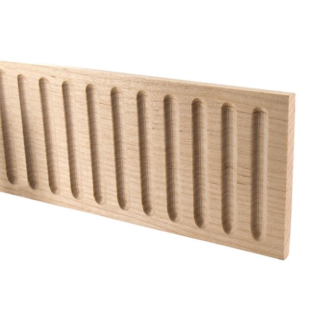 3" Wide x 1/4" Projection Maple Fluted Accent Moulding 4' Length