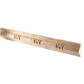 15/16in H x 5/16in Proj | Unfinished Poplar Embossed Wood Panel Moulding | 8ft Long