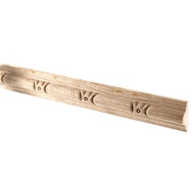 15/16in H x 5/16in Proj | Unfinished Poplar Embossed Wood Panel Moulding | 8ft Long