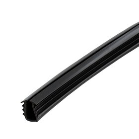 Glazing Trim | Black Flexible PVC U-Channel | 100ft Coil