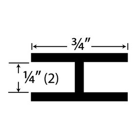 1/4in Clear Butyrate | Divider Moulding | P2658 Series