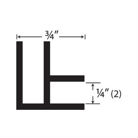 1/4in Clear Butyrate | 90 Degree 2 Way Corner Channel
