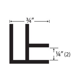 1/4in Clear Butyrate | 90 Degree 2 Way Corner Channel