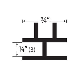 1/4in Clear Butyrate | 90 Degree 3 Way Corner Channel