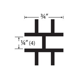 1/4in Clear Butyrate | 90 Degree 4 Way Corner Channel