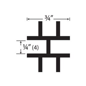 1/4in Clear Butyrate | 90 Degree 4 Way Corner Channel