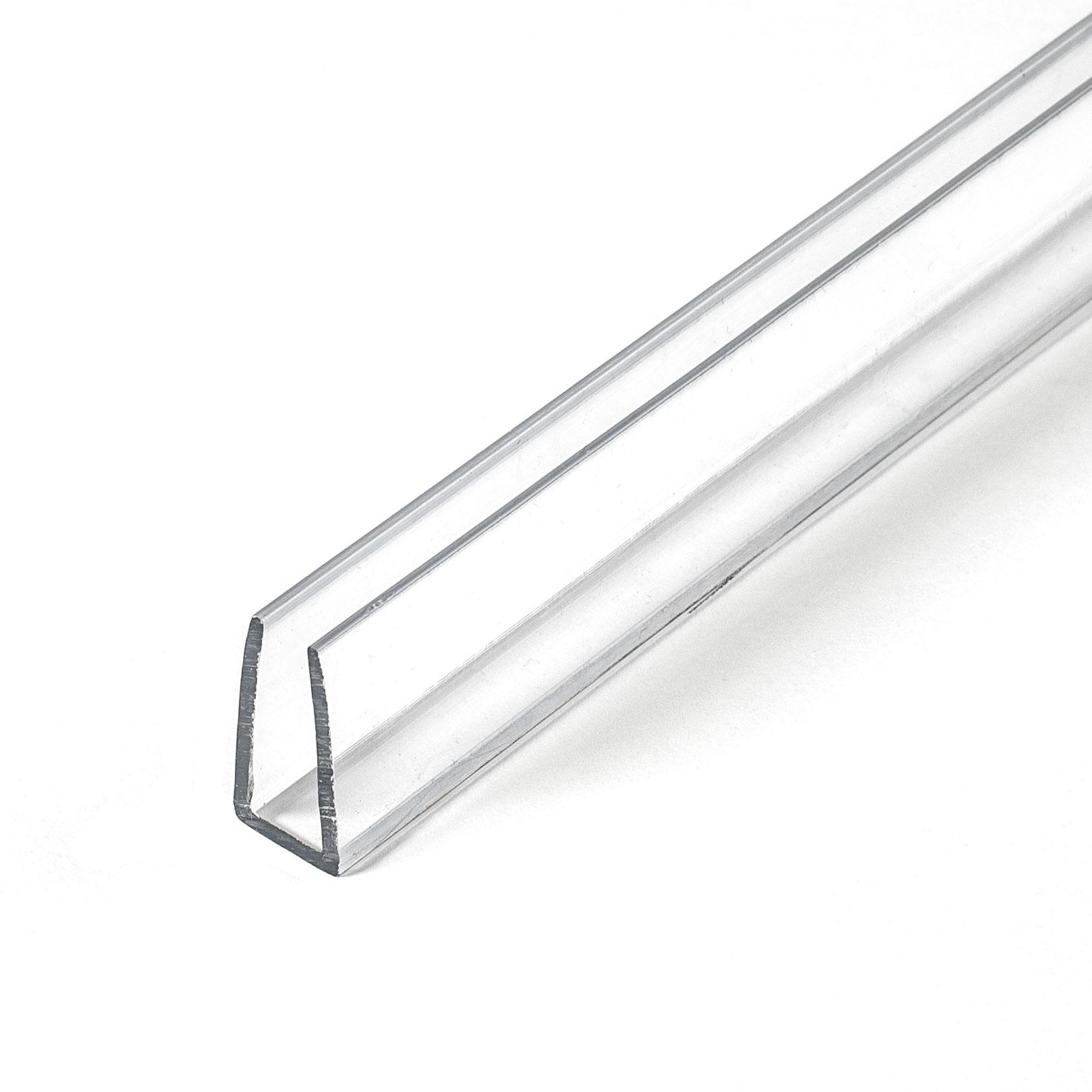 Outwater Clear 1/4″ Butyrate Plastic U-Channel/C-Channel – Size Options