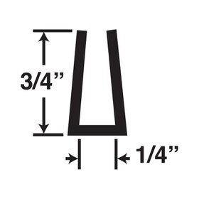 1/16in | Clear Butyrate U Channel Moulding | P2743 Series
