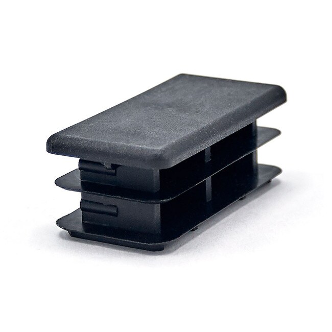 1-1/2in x 3in Rectangular | 14 - 23 Gauge | Matte Finish Low Density Polyethylene | Plastic Universal Gauge Inside End Cap for Tubing